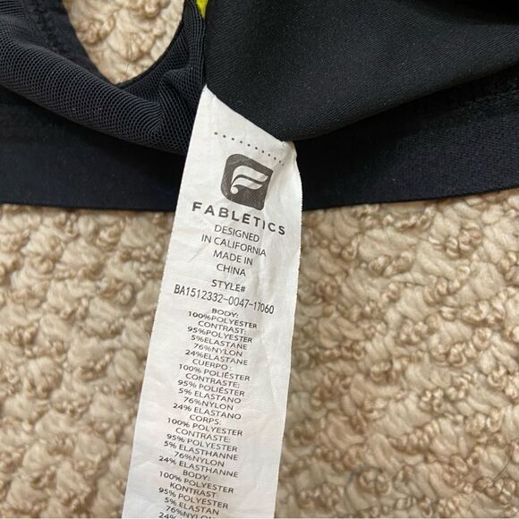 Fabletics Joliet High Impact Sports Bra Black and Yellow Size XL - Picture 11 of 14